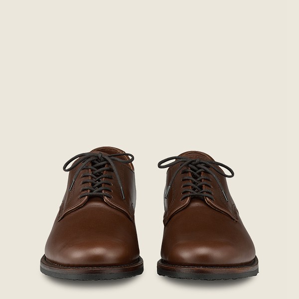 Red Wing Mens Oxford - Williston - Featherstone Leather - Dark Brown - XUJ038452